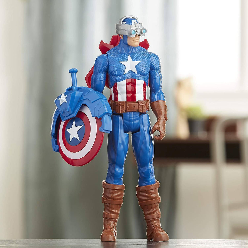 Marvel Avengers Titan Hero Series Blast Gear Captain America, 30-cm - TOYBOX Toy Shop