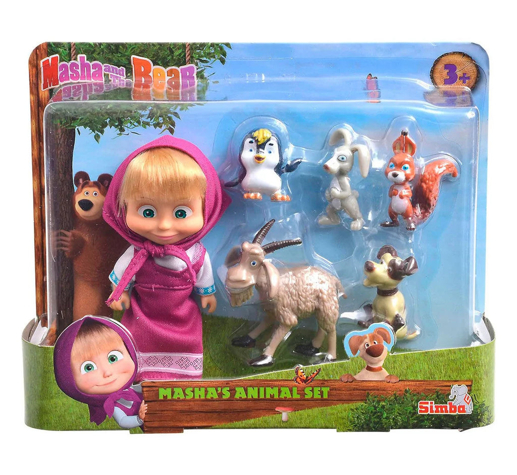 Masha and Bear Set of 6 Figures - TOYBOX Toy Shop