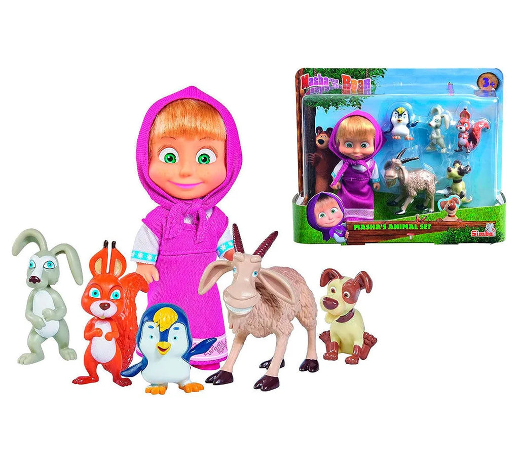 Masha and Bear Set of 6 Figures - TOYBOX Toy Shop