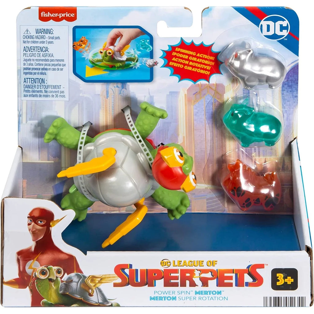 DC League Of Super-Pets Power Spin Merton the Turtle Figure Set - TOYBOX Toy Shop