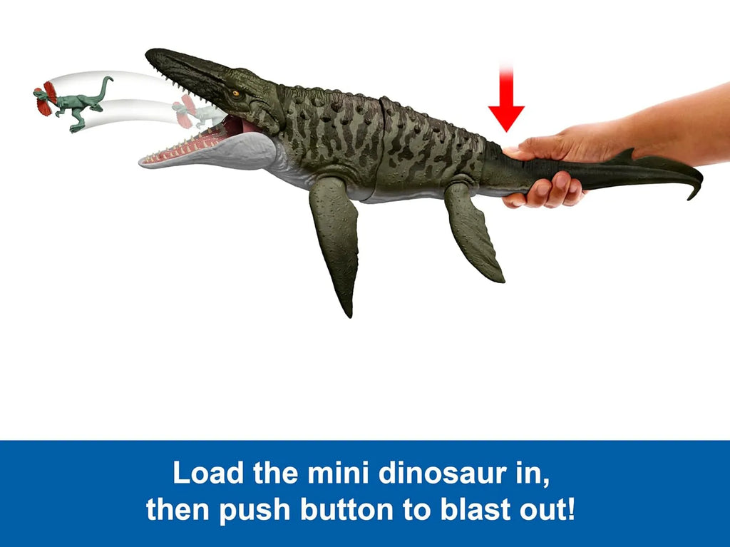 Jurassic World Rebirth Bite 'n Blast Mosasaurus Dinosaur
