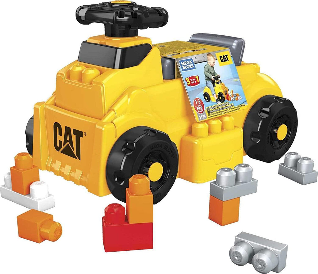 Mega Bloks CAT Build 'n Play Ride-on Car with Blocks - TOYBOX