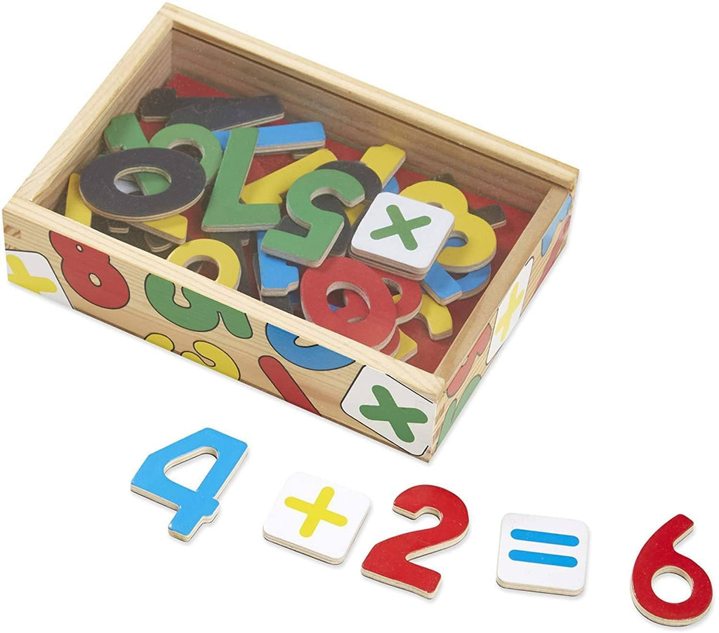 Melissa & Doug 10449 - 37 Wooden Number and Sign Magnets - TOYBOX