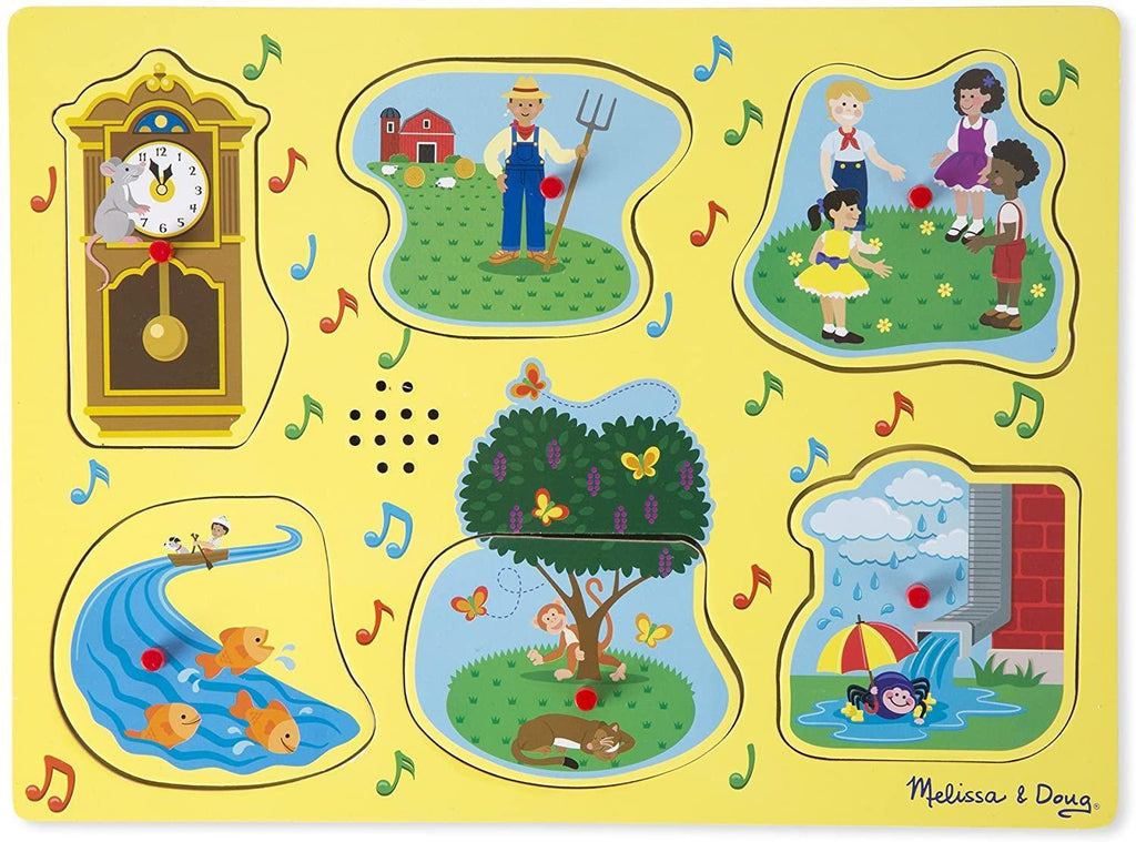 Melissa & Doug 10735 Sing-Along Nursery Rhymes Sound Puzzle - Yellow - TOYBOX
