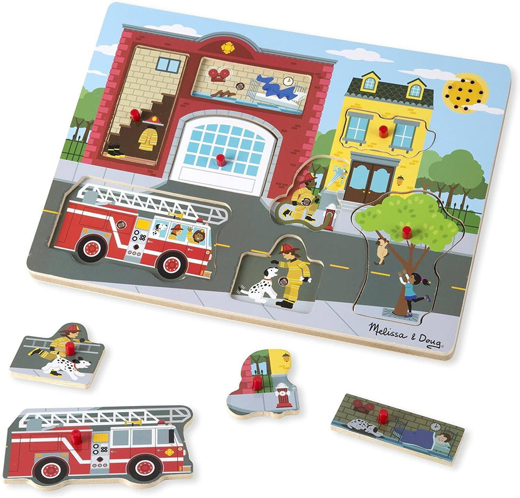 Melissa & Doug 10736 Around the Fire Station Sound Puzzle - TOYBOX Toy Shop