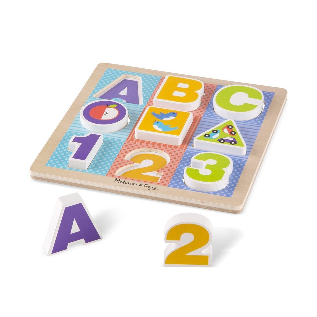 Melissa & Doug 11899 First Play Wooden ABC-123 Chunky Puzzle - TOYBOX Toy Shop