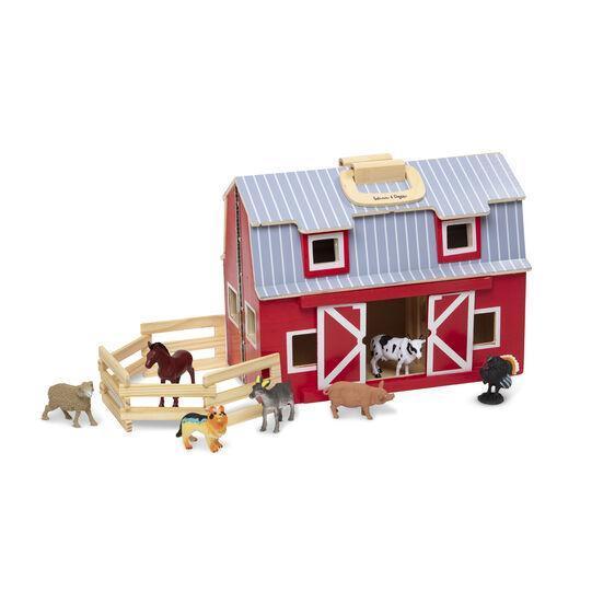 Melissa & Doug 13700 Wooden Fold & Go Barn - TOYBOX Toy Shop