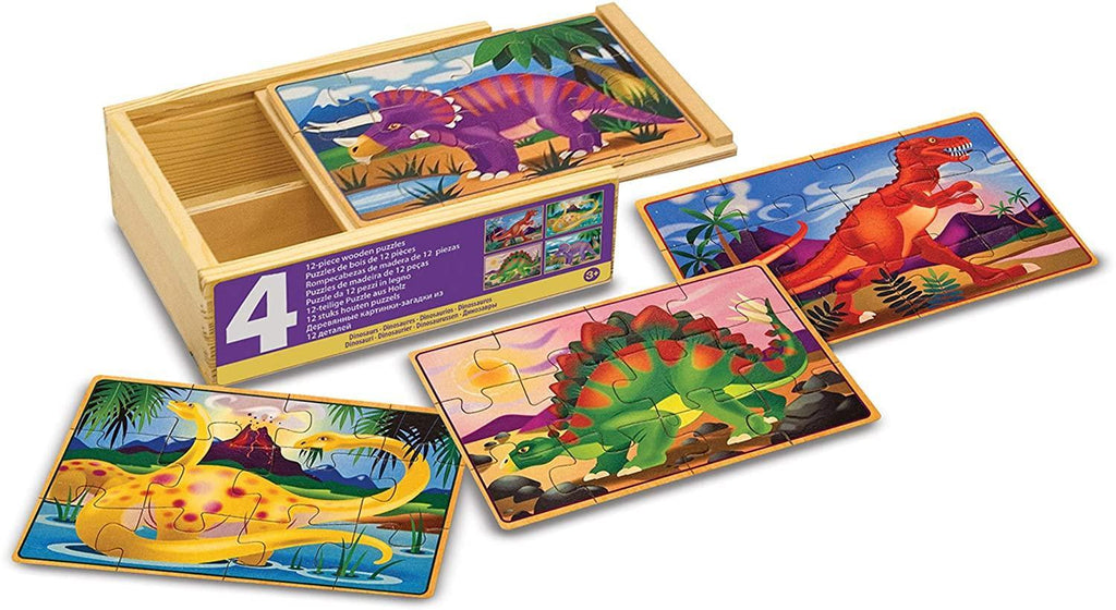 Melissa & Doug 13791 Dinosaurs Puzzles in a Box - TOYBOX