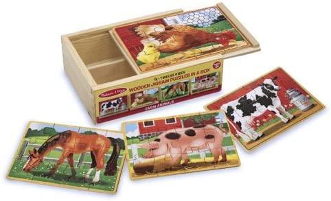 Melissa & Doug 13793 Farm Animals Puzzles in a Box - TOYBOX Toy Shop