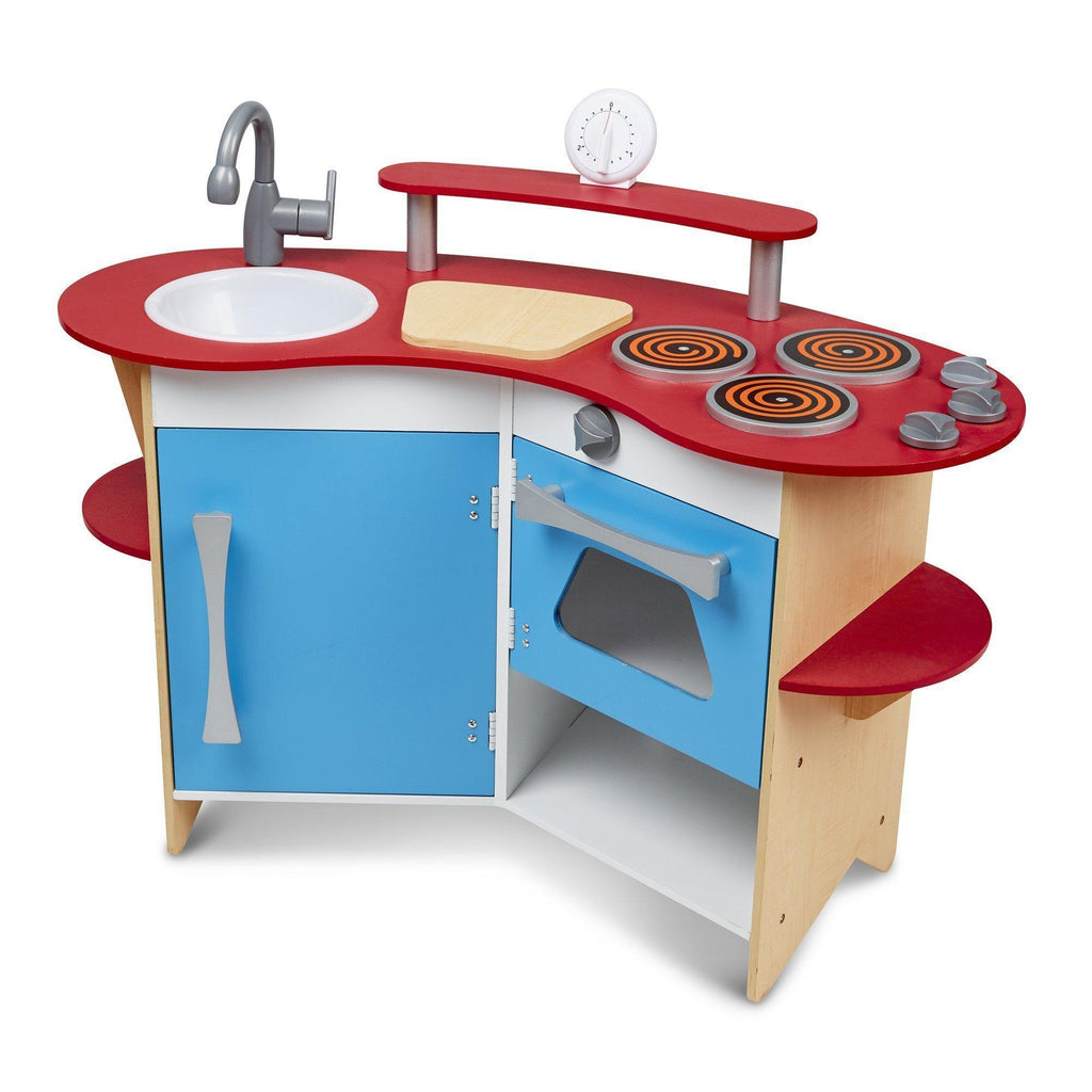 Melissa & Doug 13950 Cook's Corner Wooden Play Kitchen - TOYBOX Toy Shop