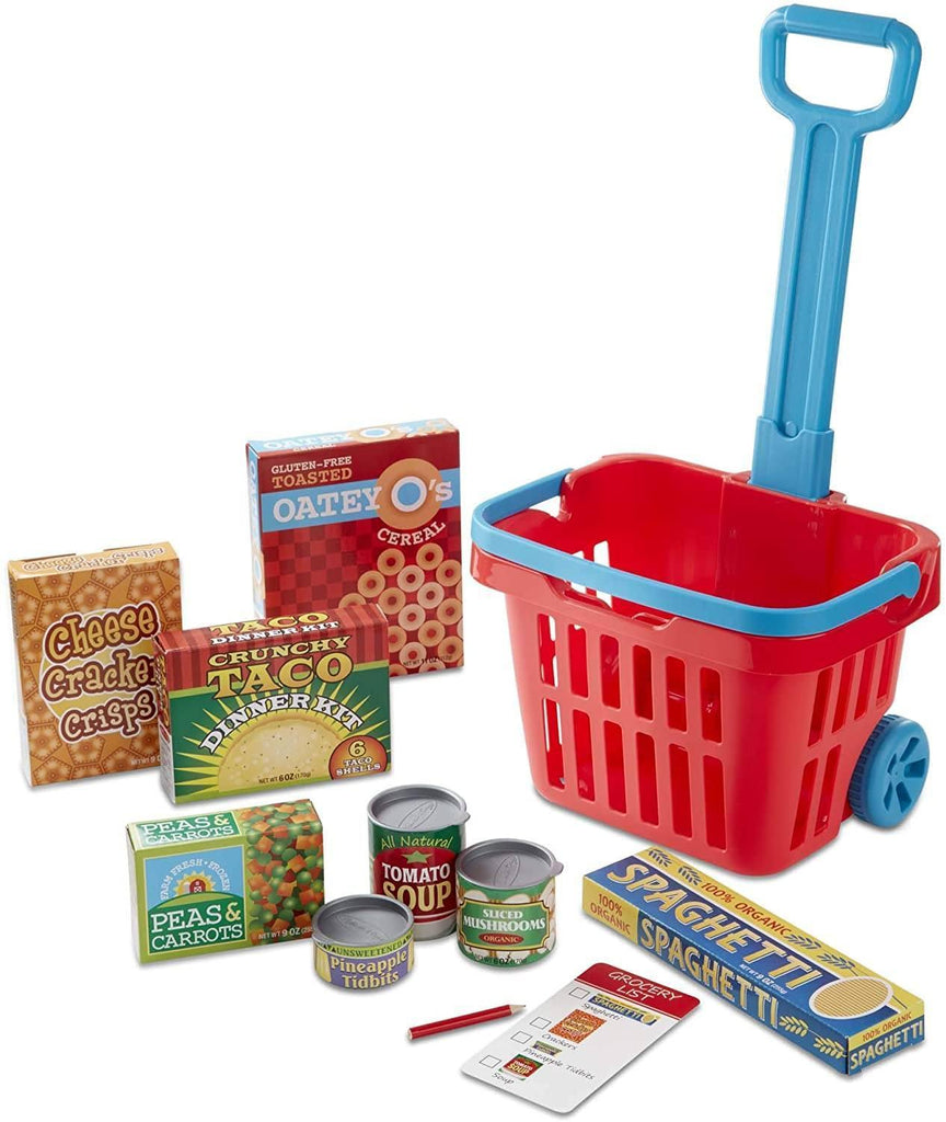 Melissa & Doug 14073 Fill & Roll Grocery Basket Play Set - TOYBOX Toy Shop
