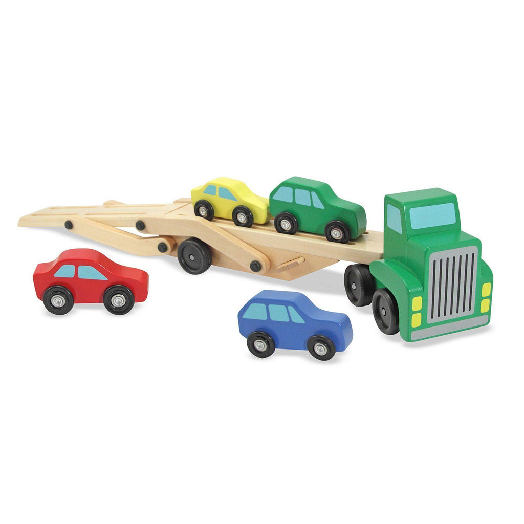 Melissa & Doug 14096 Car Carrier Truck & Cars Wooden Toy Set - TOYBOX Toy Shop