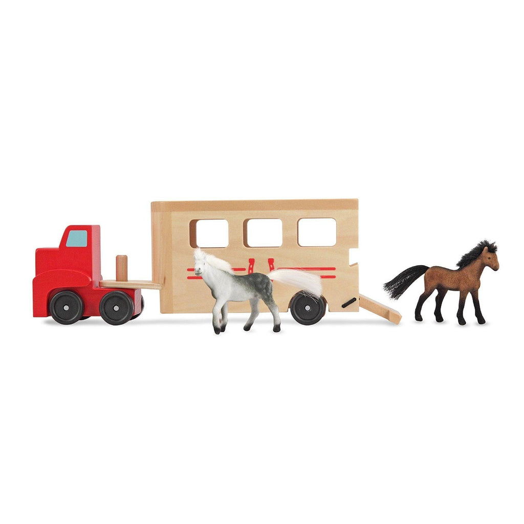 Melissa & Doug 14097 Horse Box Wooden Vehicles Play Set - TOYBOX