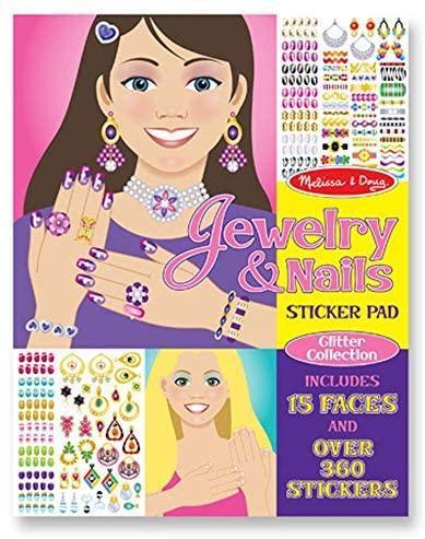 Melissa & Doug 14223 Jewellery & Nails Sticker Pad - TOYBOX Toy Shop