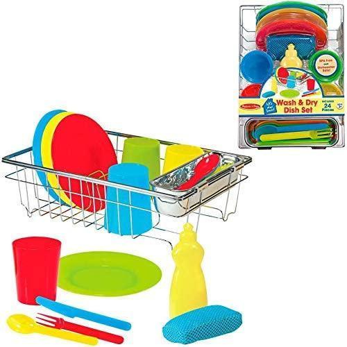 Melissa & Doug 14282 Wash & Dry Dish Set - TOYBOX Toy Shop