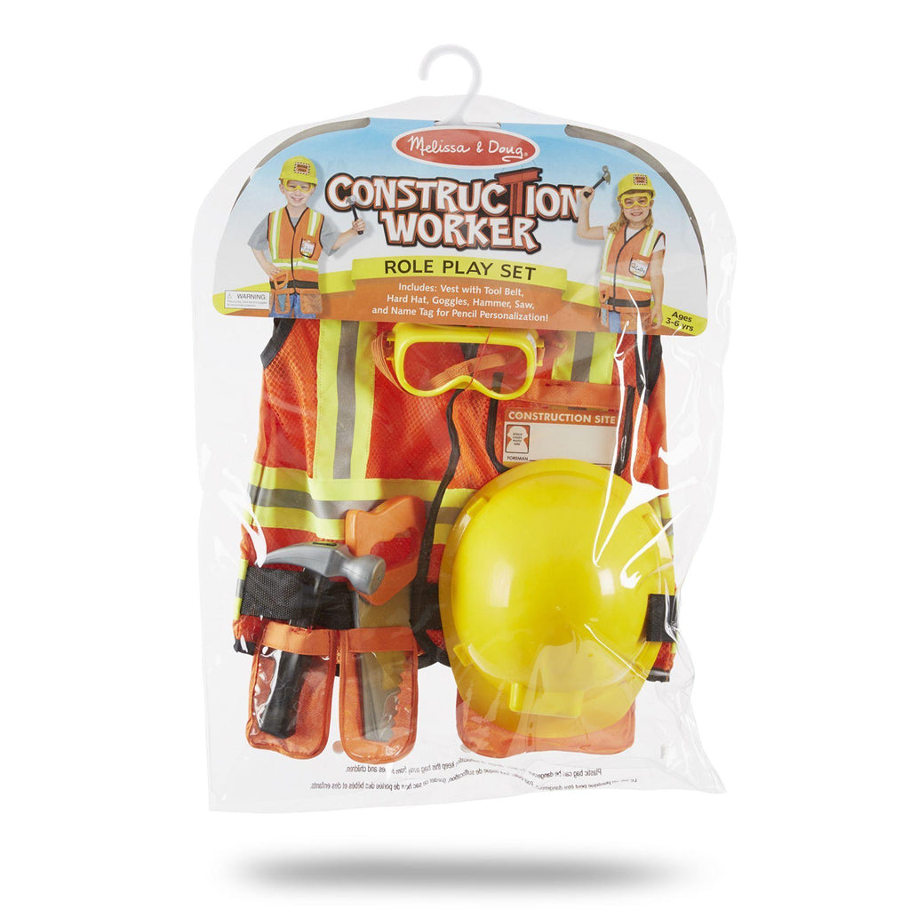 Melissa & Doug 14837 Construction Worker Role Play Costume Set - TOYBOX Toy Shop