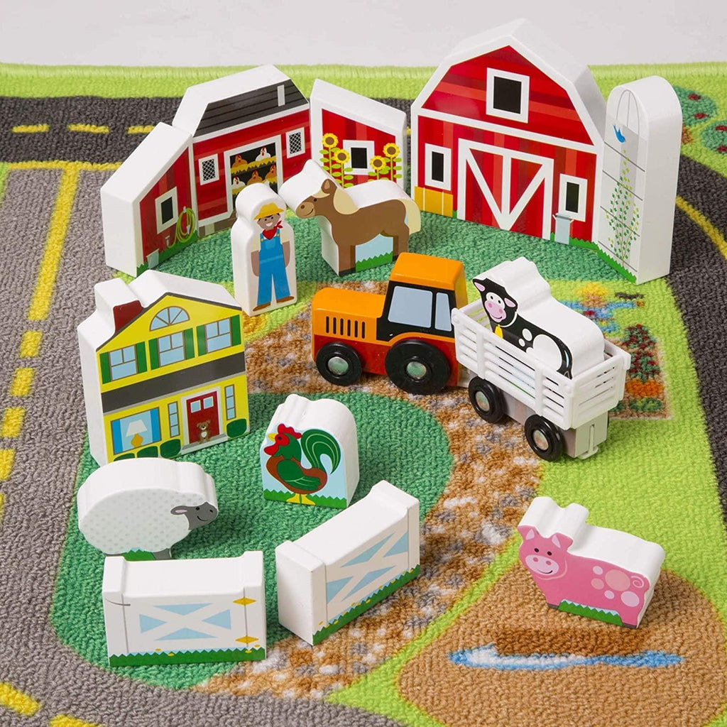 Melissa & Doug 15195 Deluxe Activity Road Rug Play Set with 49 Wooden Vehicles - TOYBOX Toy Shop