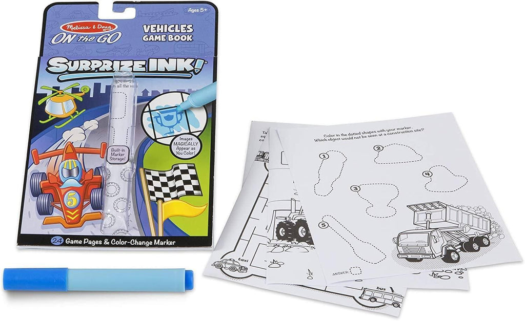 Melissa & Doug 15286 Surprise Ink, On The Go - Vehicles Game Book - TOYBOX Toy Shop