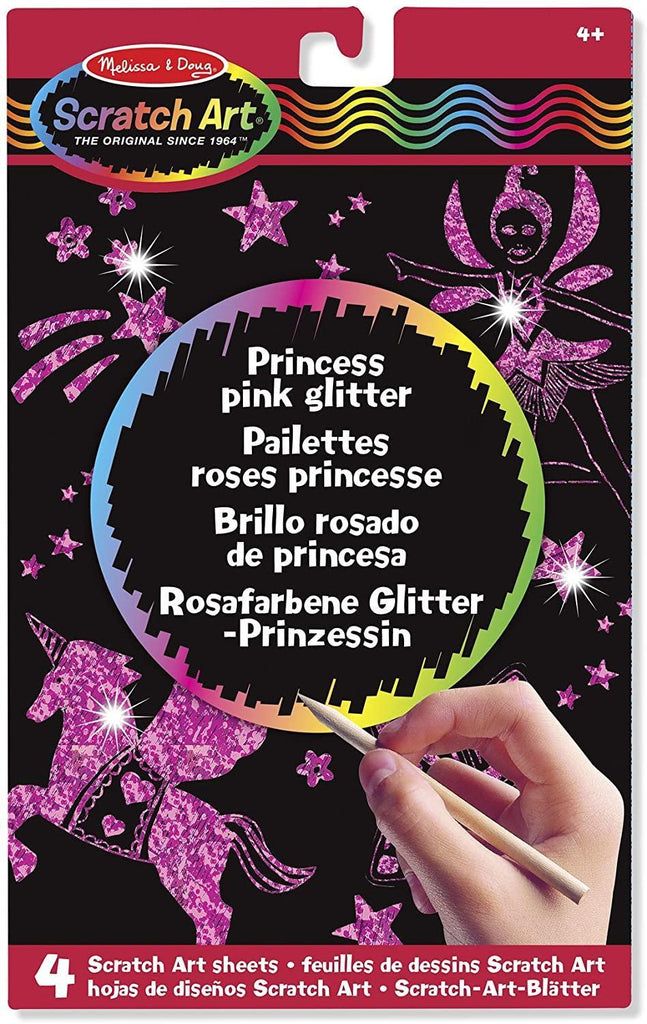 Melissa & Doug 15810 Princess Pink Glitter Scratch Art Boards - TOYBOX Toy Shop