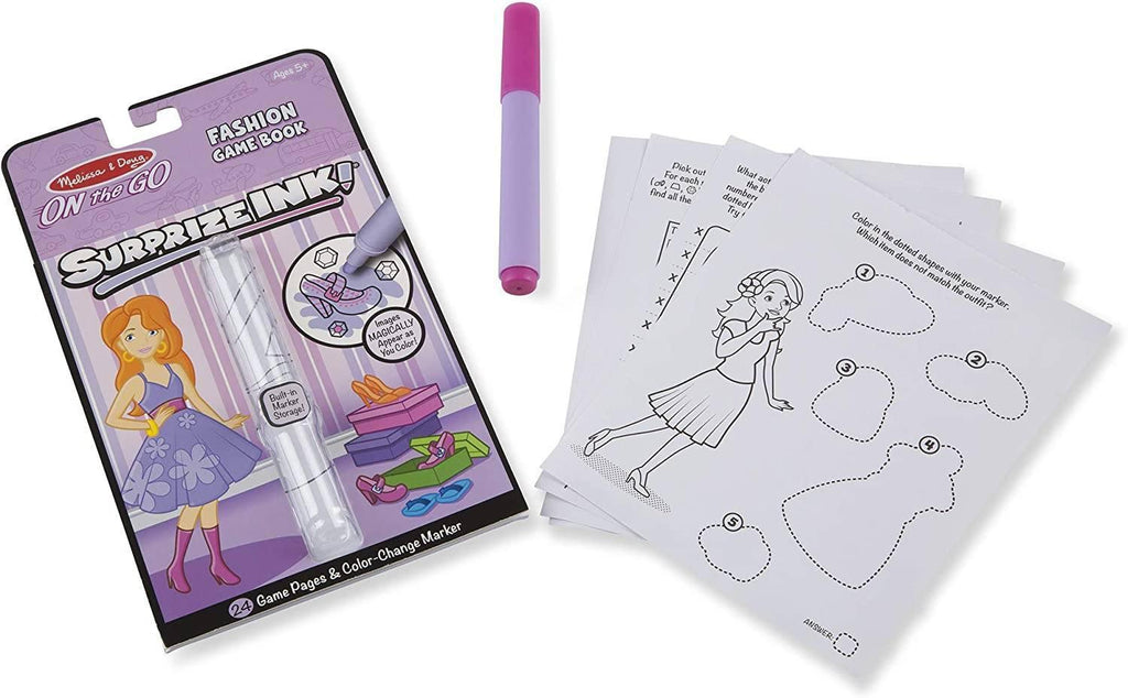 Melissa & Doug 17988 Surprise Ink, On The Go - Fashion Travel Game Book - TOYBOX Toy Shop