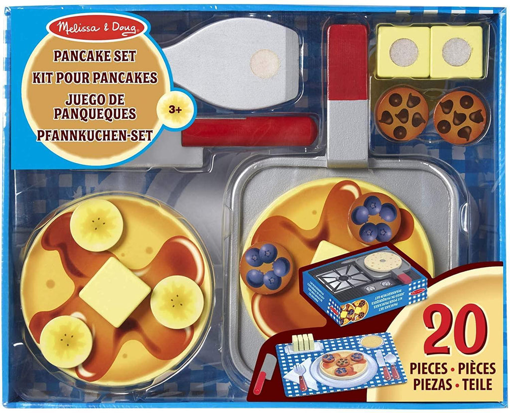 Melissa & Doug 19342 Flip & Serve Pancake Set - Wooden Play Food - TOYBOX
