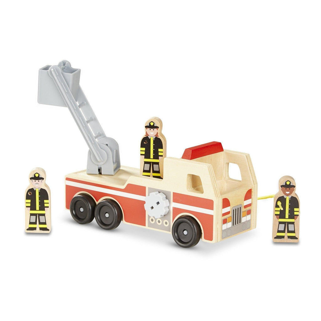 Melissa & Doug 19391 Classic Wooden Fire Truck Play Set - TOYBOX Toy Shop Cyprus