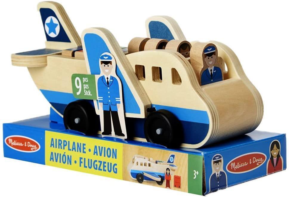 Melissa & Doug 19394 Wooden Airplane Play Set With 4 Figures - TOYBOX