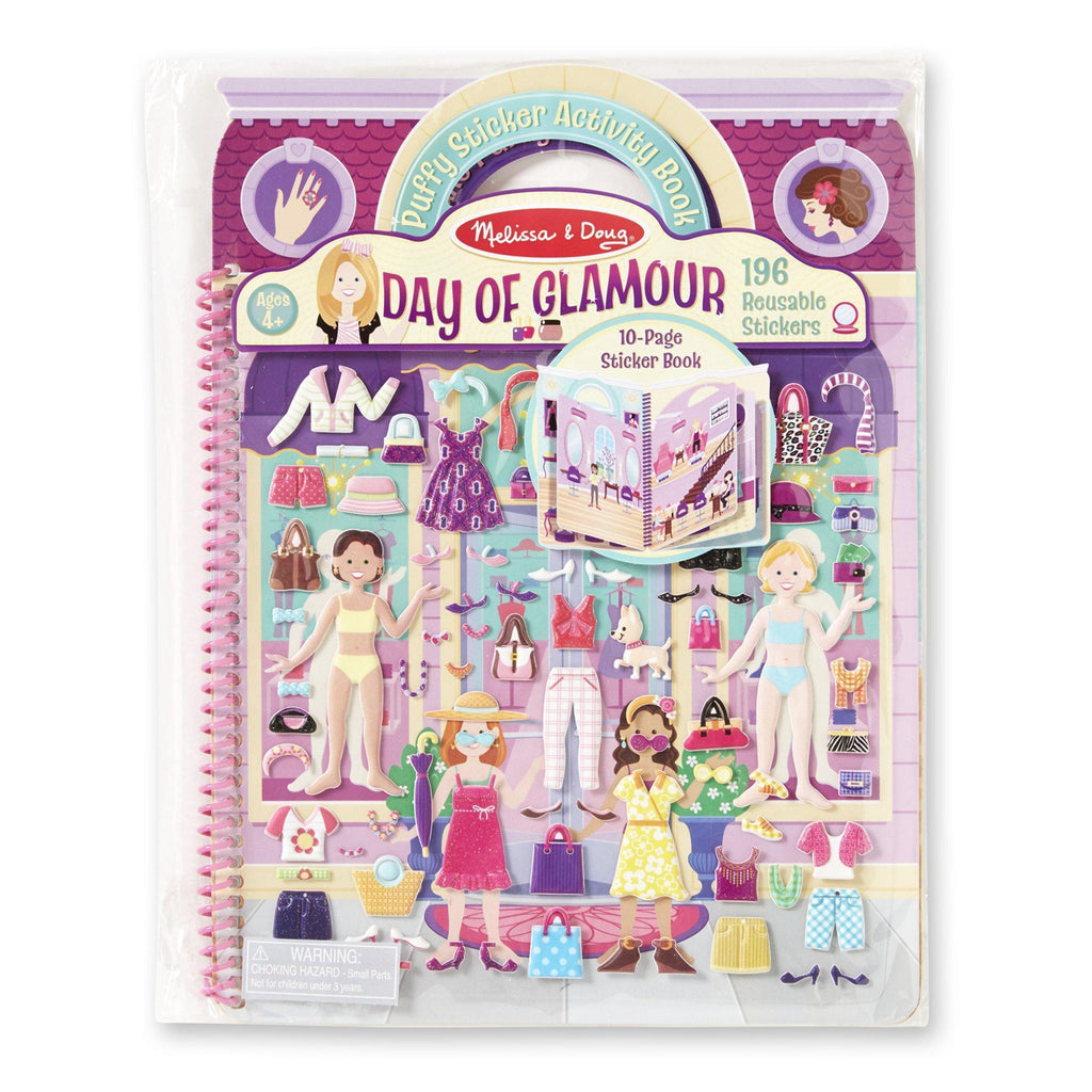 Melissa & Doug 19412 Deluxe Puffy Sticker Album - Day of Glamour - TOYBOX Toy Shop