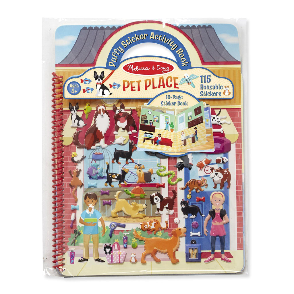 Melissa & Doug 19429 Puffy Sticker Activity Book - Pet Place - TOYBOX Toy Shop