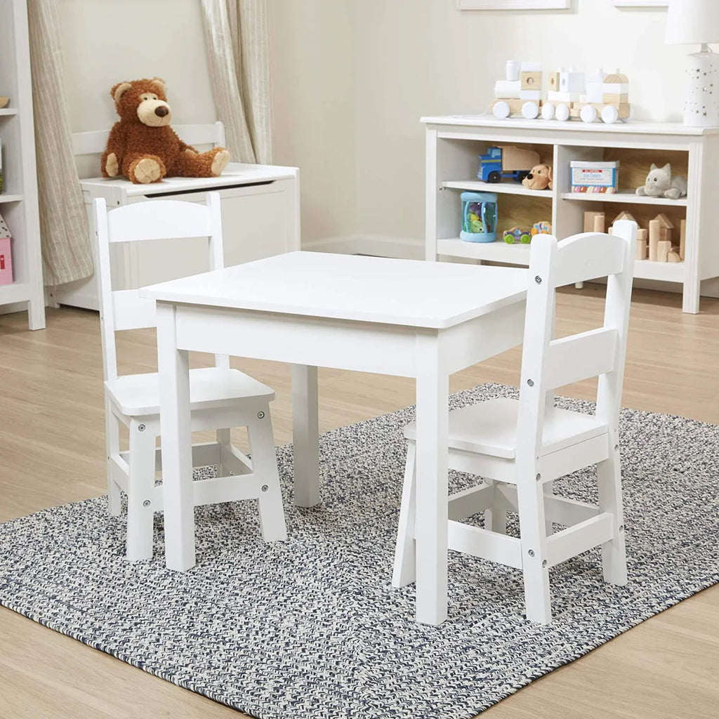 melissa-and-doug-40225-solid-wood-table-and-chairs-white - TOYBOX