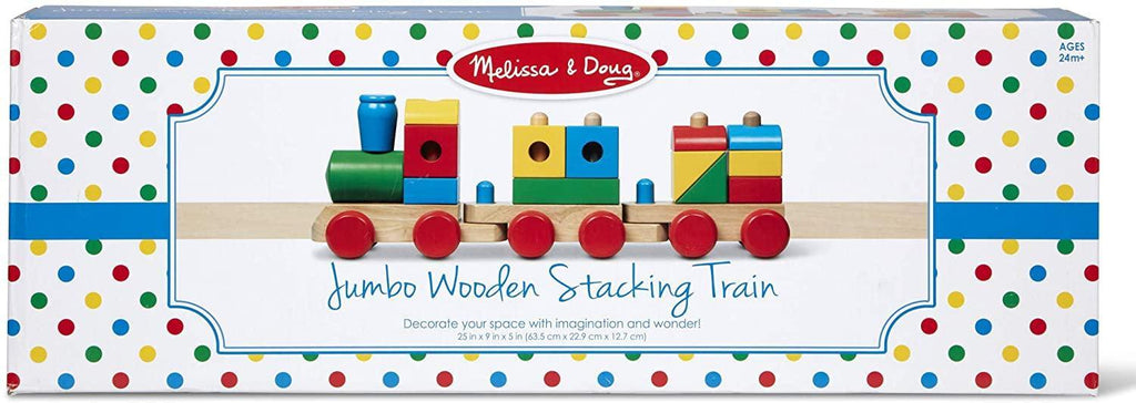 Melissa & Doug 40544  Wooden Classic Jumbo Stacking Train - TOYBOX Toy Shop