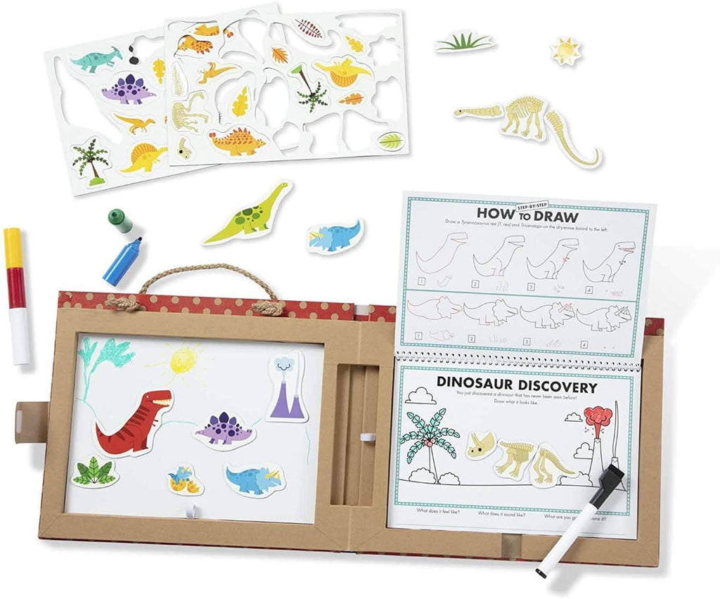 Melissa & Doug 41321 Reusable Drawing & Magnet Kit – Dinosaurs - TOYBOX