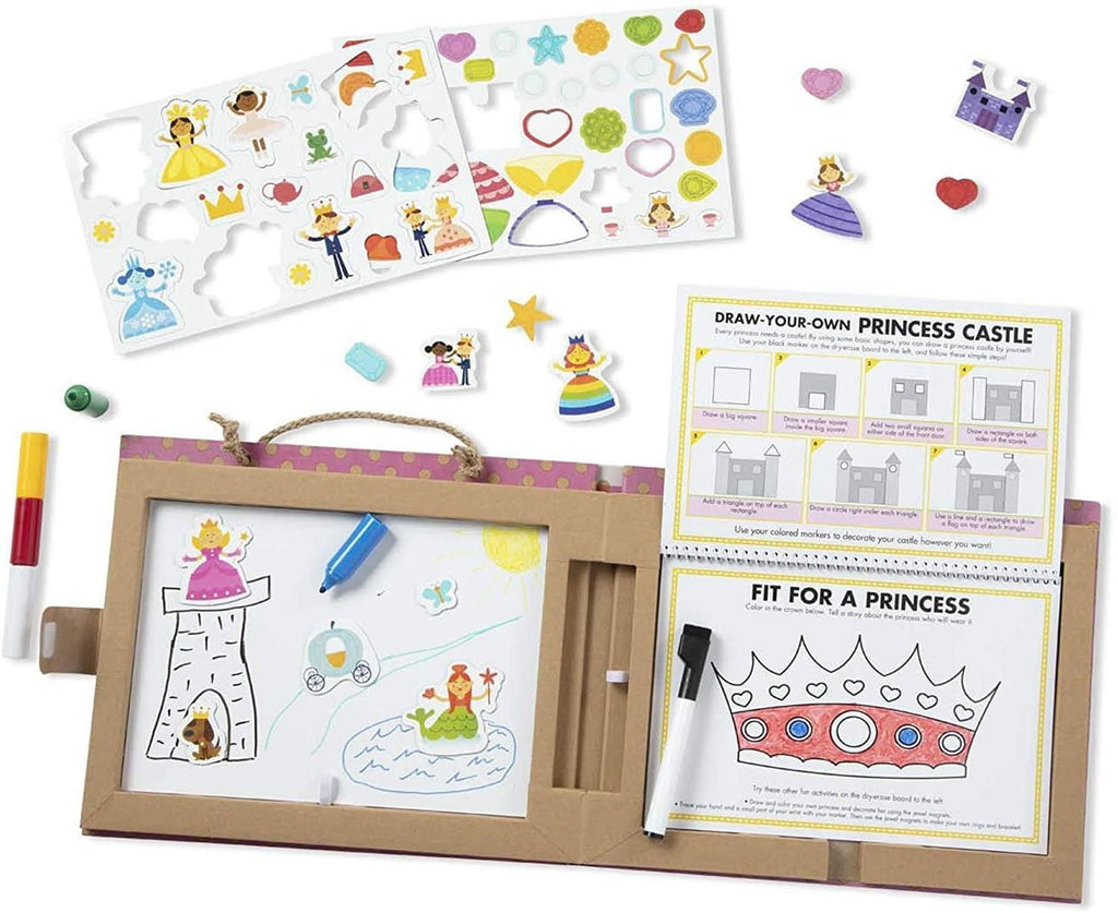 Melissa & Doug 41322 Reusable Drawing And Magnet Kit - Princess - TOYBOX