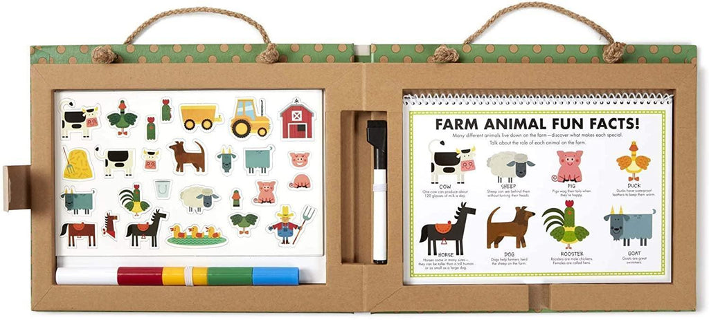 Melissa & Doug 41325 Reusable Drawing And Magnet Kit - Farm - TOYBOX Toy Shop
