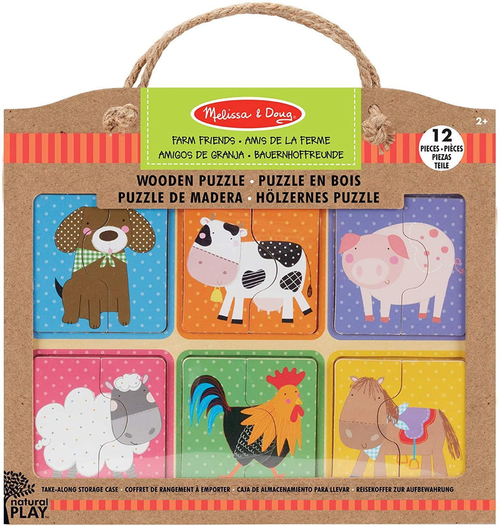 Melissa & Doug 41363 Farm Friends Wooden Jigsaw Puzzle - TOYBOX Toy Shop