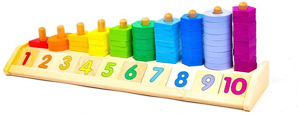 Melissa & Doug Counting Shape Stacker - TOYBOX Toy Shop