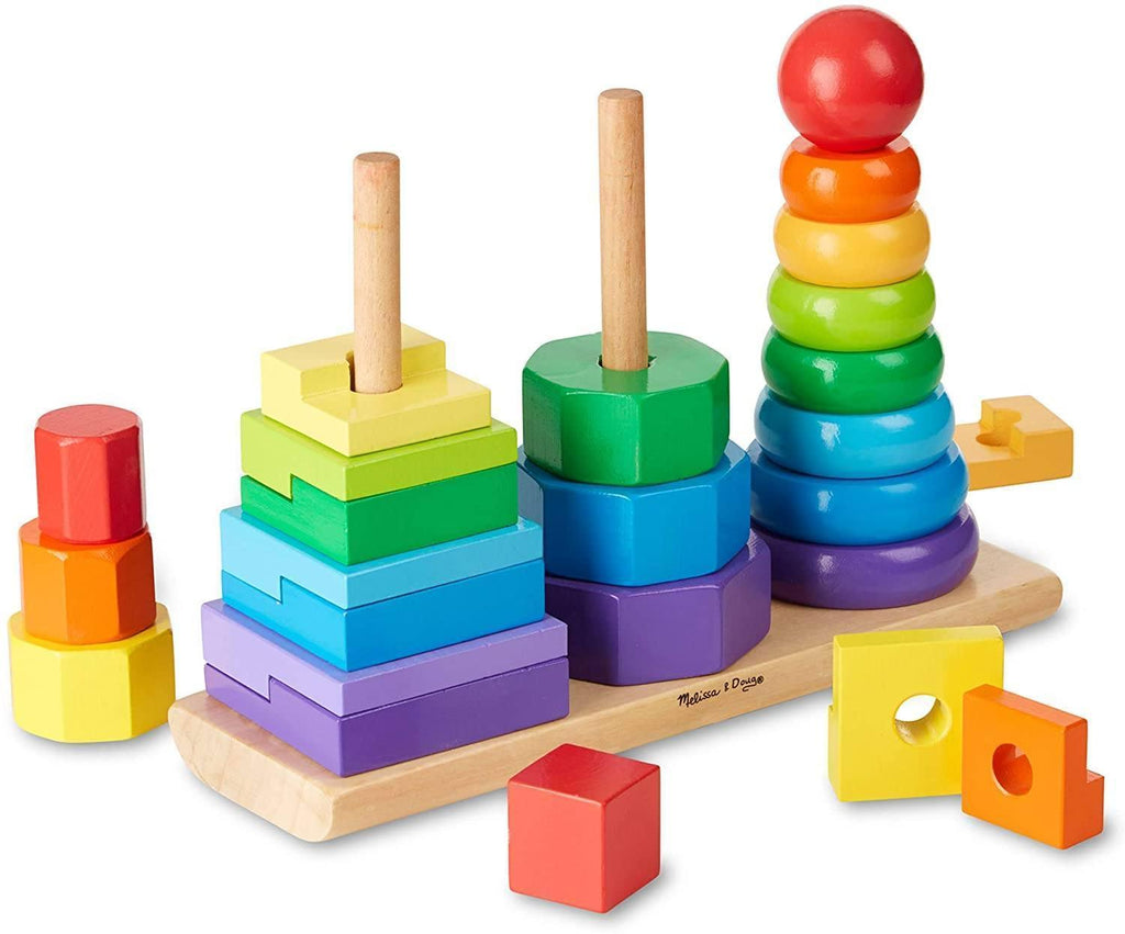 Melissa & Doug Geometric Stacker Toddler Toy - TOYBOX