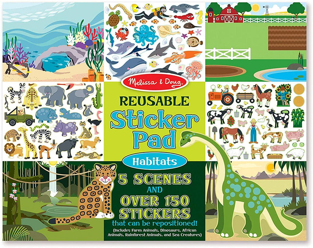Melissa & Doug Reusable Sticker Pad - Habitats - TOYBOX