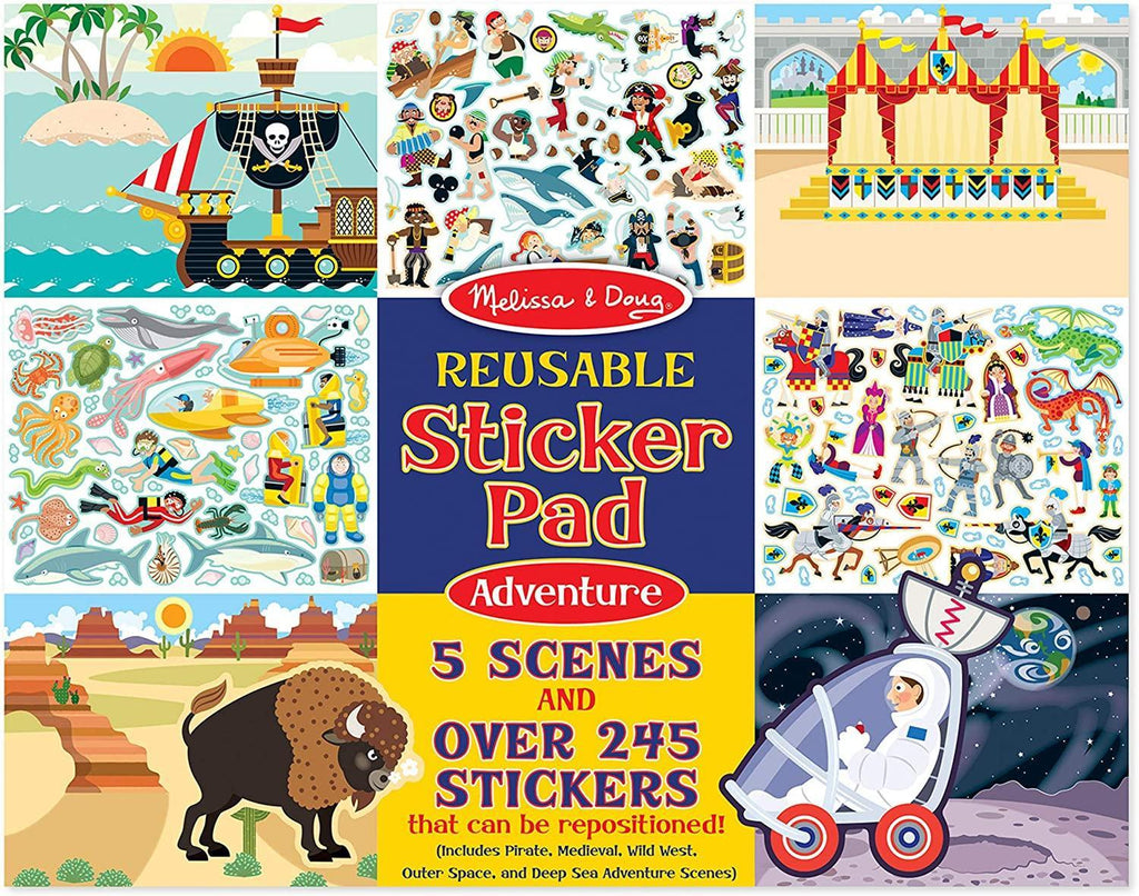 Melissa & Doug Reusable Sticker Pads Set: Adventure - TOYBOX Toy Shop