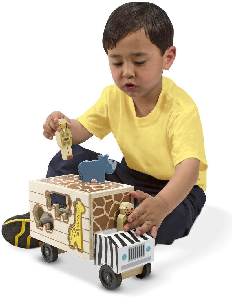 Melissa & Doug Safari Animal Rescue Truck - Wooden Toy - TOYBOX Toy Shop