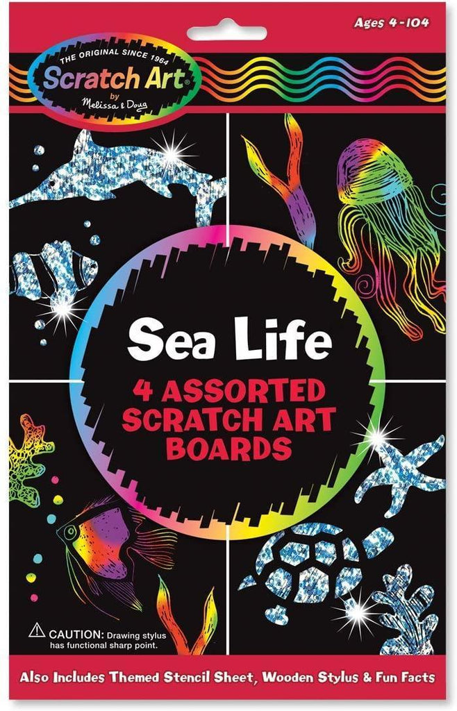 Melissa & Doug Scratch Art Sheets Marine Life - TOYBOX Toy Shop