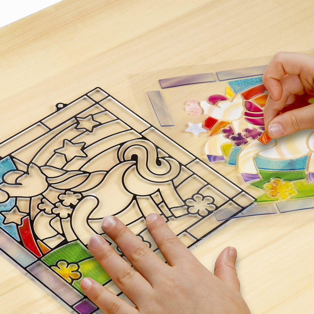 Melissa & Doug Stained Glass Unicorn Craft Sticker Kit - TOYBOX Toy Shop