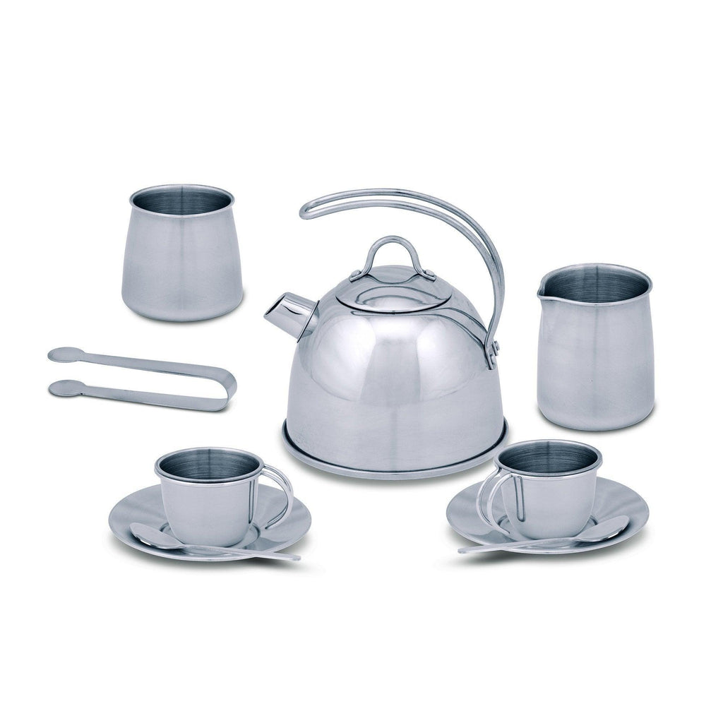 Melissa & Doug Stainless Steel Tea Set and Storage Stand - TOYBOX Toy Shop