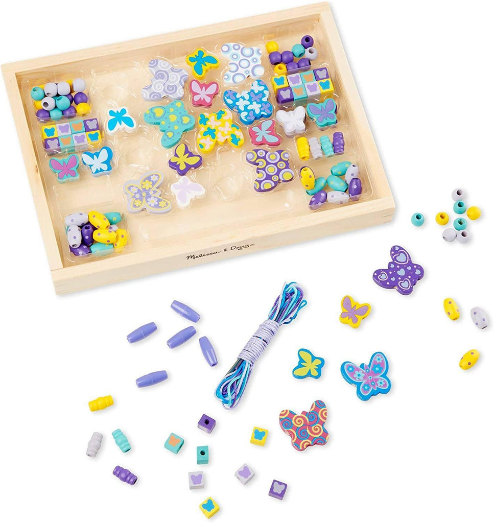 Melissa & Doug Wooden Butterfly Beads - TOYBOX Toy Shop
