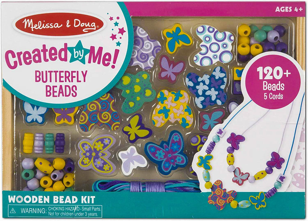 Melissa & Doug Wooden Butterfly Beads - TOYBOX