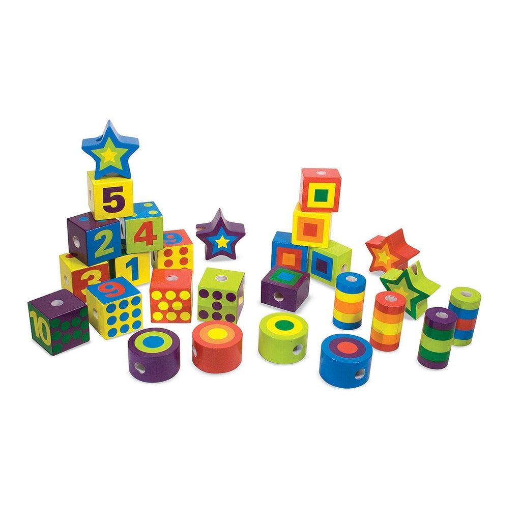Melissa & Doug Wooden Lacing Beads in a Box - TOYBOX Toy Shop