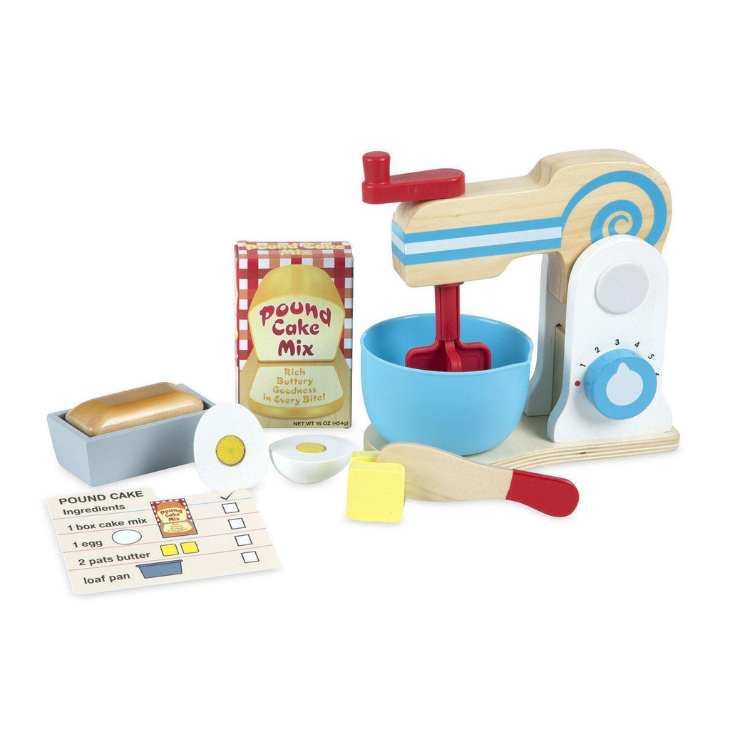 Melissa & Doug Wooden Make-a-Cake Mixer Set - TOYBOX Toy Shop