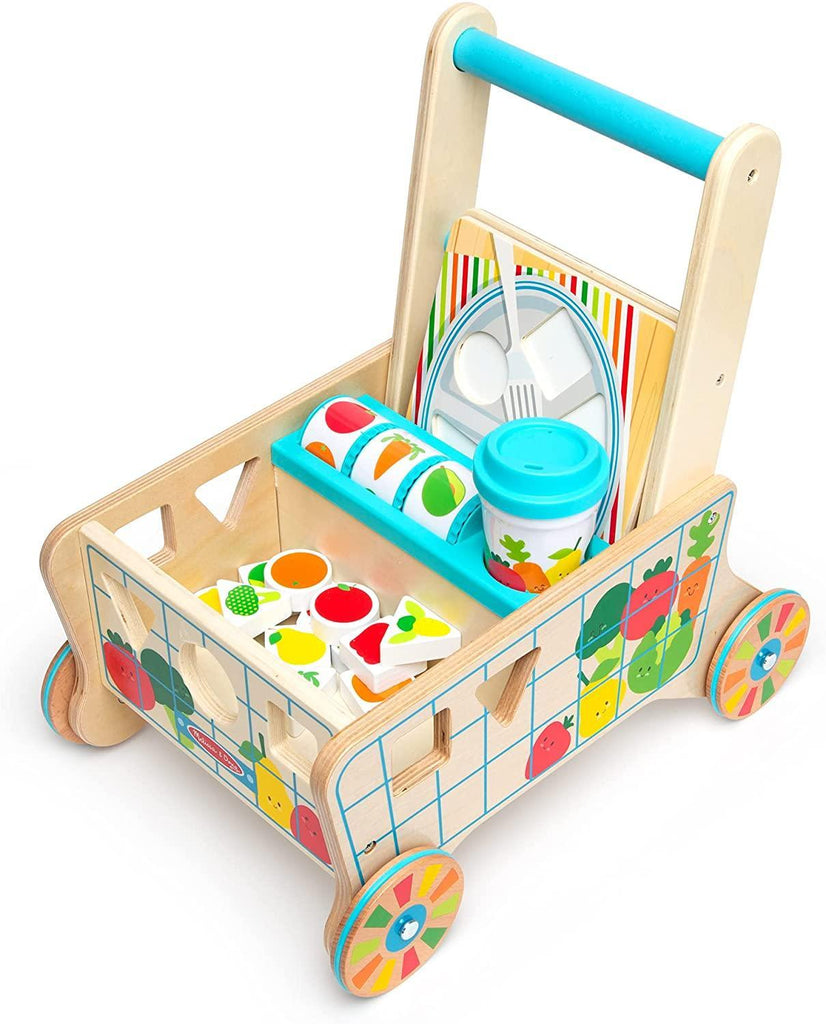Melissa & Doug Wooden Shape Sorting Grocery Cart - TOYBOX Toy Shop