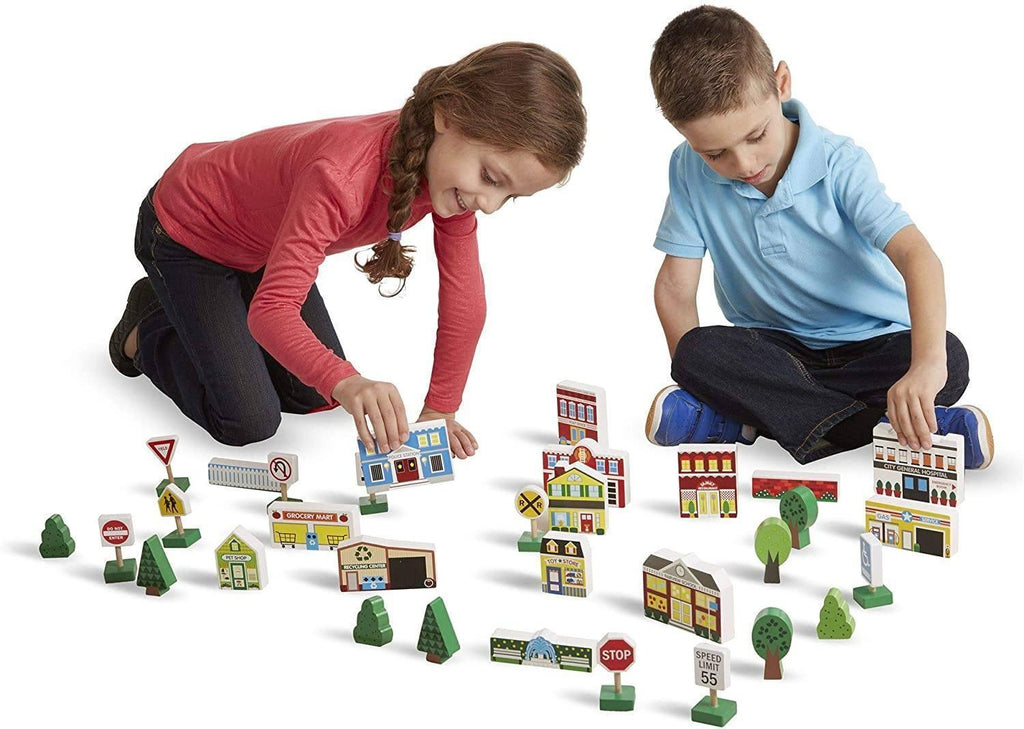 Melissa & Doug Wooden Town Play Set - TOYBOX Toy Shop