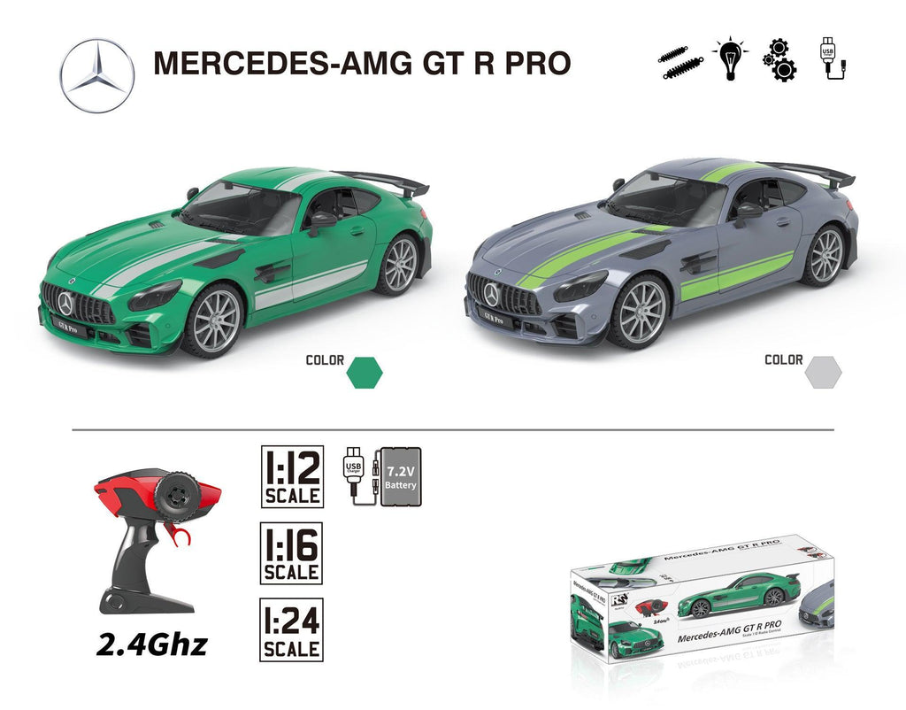 MERCEDES-AMG GT R Pro  Remote Control Car with Lights 1:16 Scale - TOYBOX Toy Shop